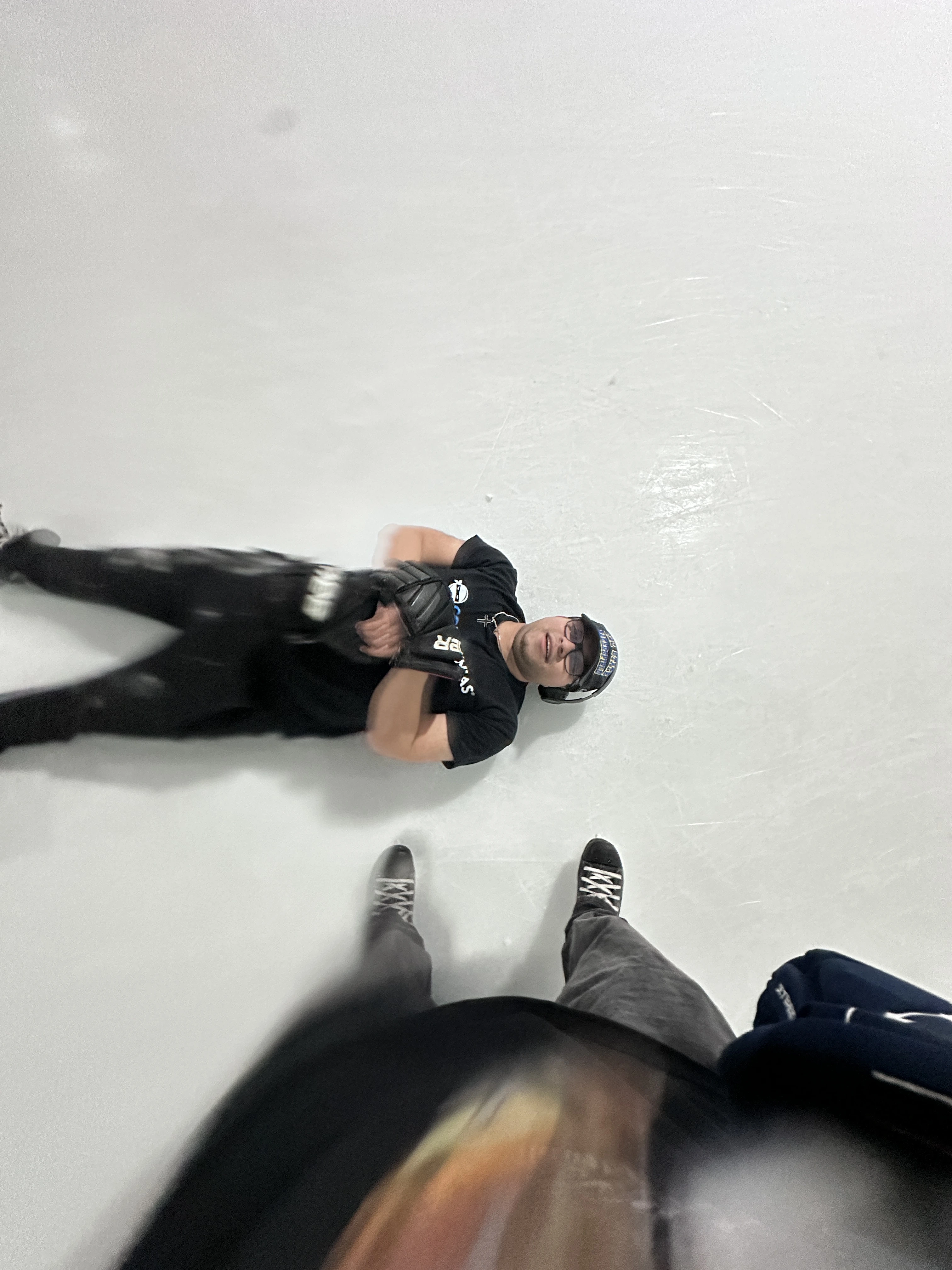 personal photo of me fallen at the ice rink